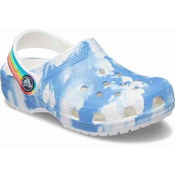 Zuecos Crocs Classic Out of this World II Niño Blancos Azules | Mexico 1360ILHS